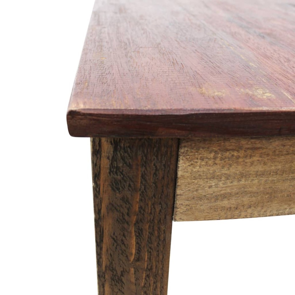 Mesa de comedor de madera reciclada mixta 82x80x76