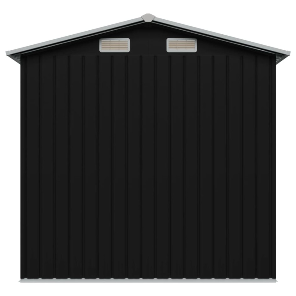 Caseta de jardín de acero gris antracita 204x132x186