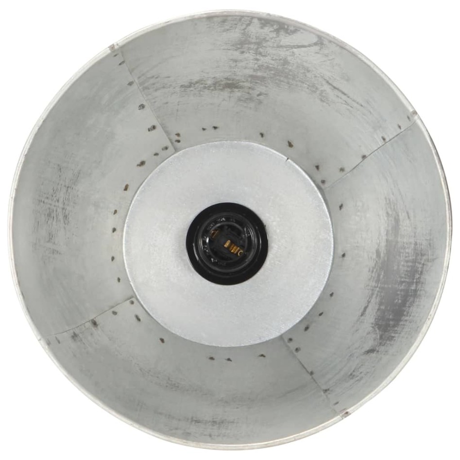 Lámpara de pie madera maciza de mango plateada