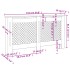 Cubierta para radiador MDF 152x19x81,5