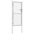 Puerta de jardín acero galvanizado plateado 105x225