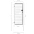 Puerta de jardín acero galvanizado plateado 105x225