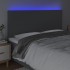 Cabecero con luces LED tela gris oscuro 180x5x118/128
