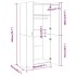 Armario madera contrachapada color roble ahumado 90x52x200