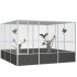 Jaula pájaros acero galvanizado antracita 302,5x324,5x211,5