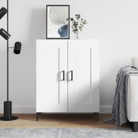 Aparador de madera de ingeniería blanco 69,5x34x90