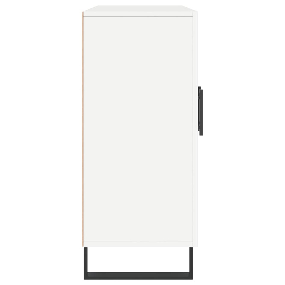 Aparador de madera de ingeniería blanco 90x34x80