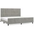 Estructura de cama sin colchón terciopelo gris claro 200x200
