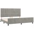 Estructura de cama sin colchón terciopelo gris claro 200x200