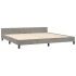 Estructura de cama sin colchón terciopelo gris claro 200x200