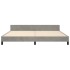 Estructura de cama sin colchón terciopelo gris claro 200x200