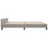 Estructura de cama sin colchón terciopelo gris claro 200x200