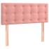 Cama box spring con colchón terciopelo rosa 80x200
