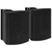 Altavoces estéreo de pared 2 uds negro interior exterior 120 W