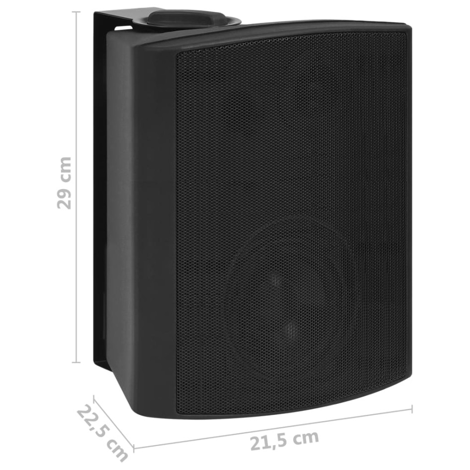 Altavoces estéreo de pared 2 uds negro interior exterior 120
