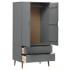 Armario MOLDE madera maciza de pino gris 90x55x175
