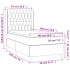 Cama box spring con colchón terciopelo rosa 90x190