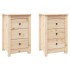 Mesitas de noche 2 uds madera maciza de pino 40x35x61,5