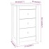 Mesitas de noche 2 uds madera maciza de pino 40x35x61,5