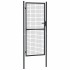 Puerta de malla de jardín de acero galvanizado gris 100x250