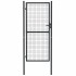 Puerta de malla de jardín de acero galvanizado gris 100x250