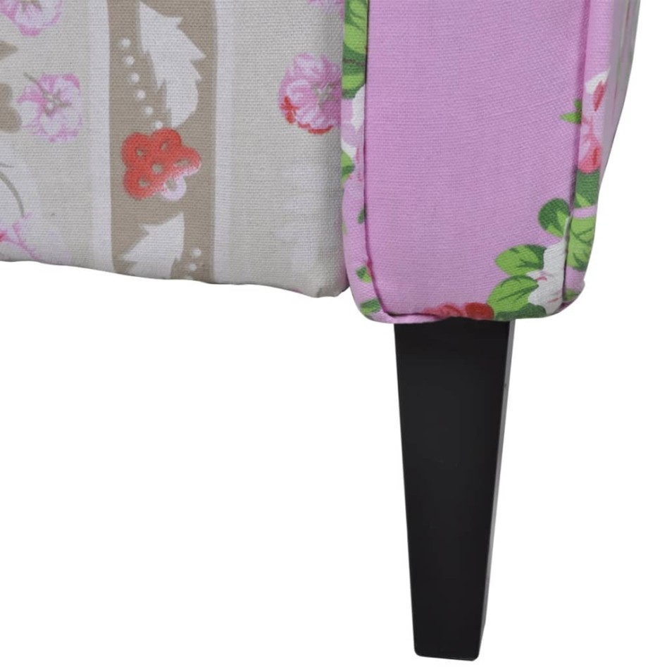 Sillón con diseño de retales de tela