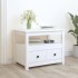 Mesa de centro de madera maciza de pino blanco 71x49x55
