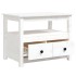 Mesa de centro de madera maciza de pino blanco 71x49x55