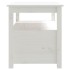 Mesa de centro de madera maciza de pino blanco 71x49x55