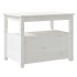 Mesa de centro de madera maciza de pino blanco 71x49x55