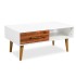 Mesa de centro de madera maciza de acacia 90x50x40