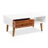 Mesa de centro de madera maciza de acacia 90x50x40