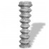 Valla de alambre acero galvanizado plateado 15x1,5