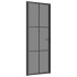 Puerta interior vidrio EGS y aluminio negro 76x201,5
