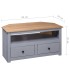 Mueble esquinero TV madera pino estilo Panamá gris 93x49x49