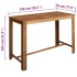 Set mesa de bar y taburetes 7 piezas de madera de acacia