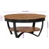 Mesa de centro de madera maciza de acacia 65x65x32