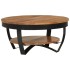 Mesa de centro de madera maciza de acacia 65x65x32