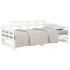 Sofá cama extraíble sin colchón blanco 2x(90x200)