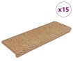 Alfombrilla autoadhesiva escalera sisal 15uds naranja 65x21x4cm