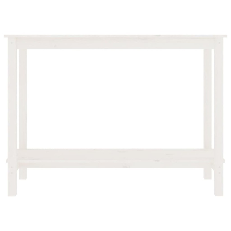 Mesa consola de madera maciza de pino blanco 110x40x80