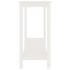 Mesa consola de madera maciza de pino blanco 110x40x80