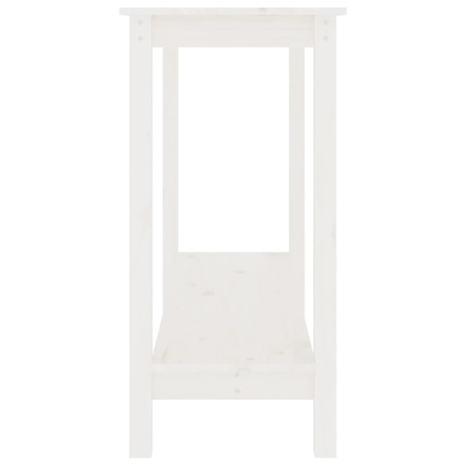 Mesa consola de madera maciza de pino blanco 110x40x80