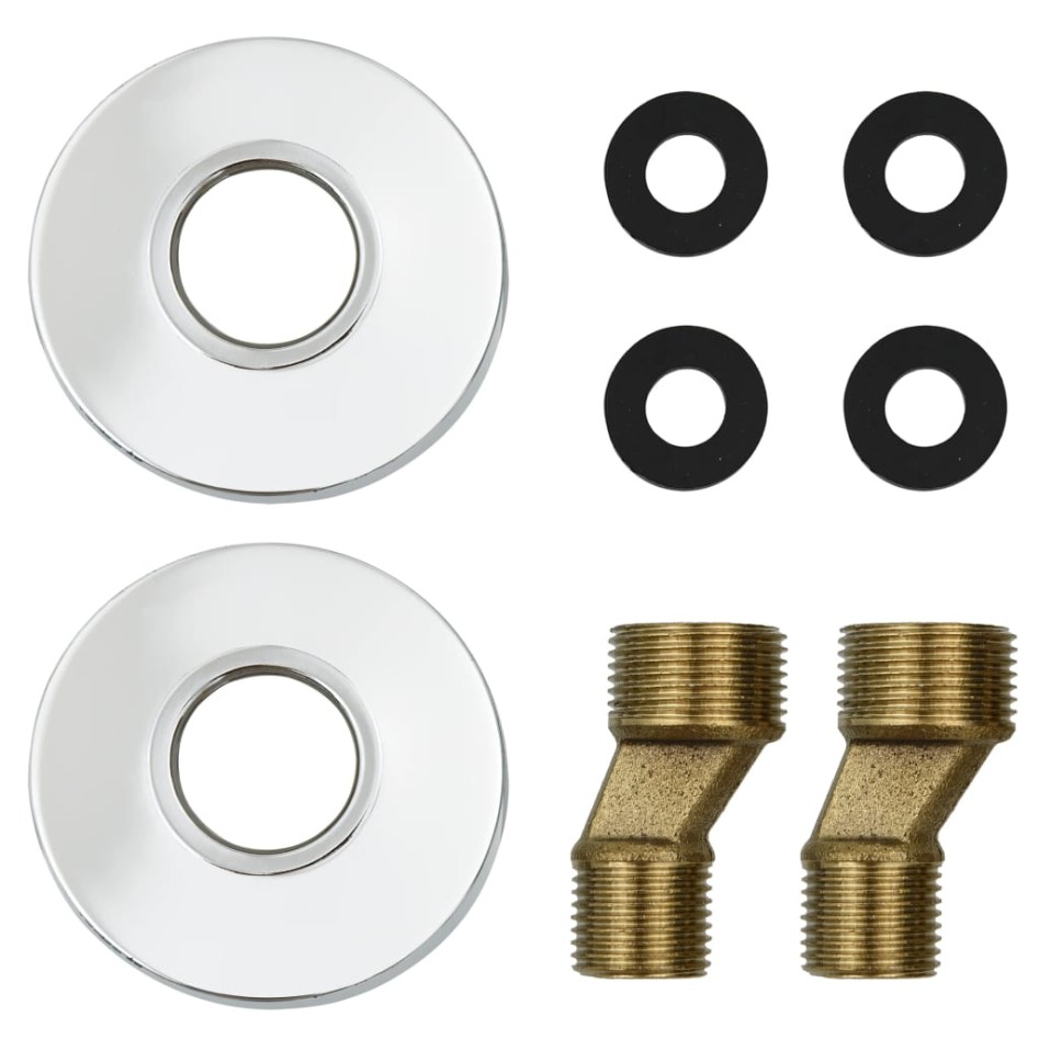 Grifo de bañera 2 mandos + desviador y alcachofa cromado