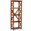 Estantería de madera maciza de acacia acabado miel 60x30x160 cm