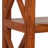 Estantería de madera maciza de acacia acabado miel 60x30x160