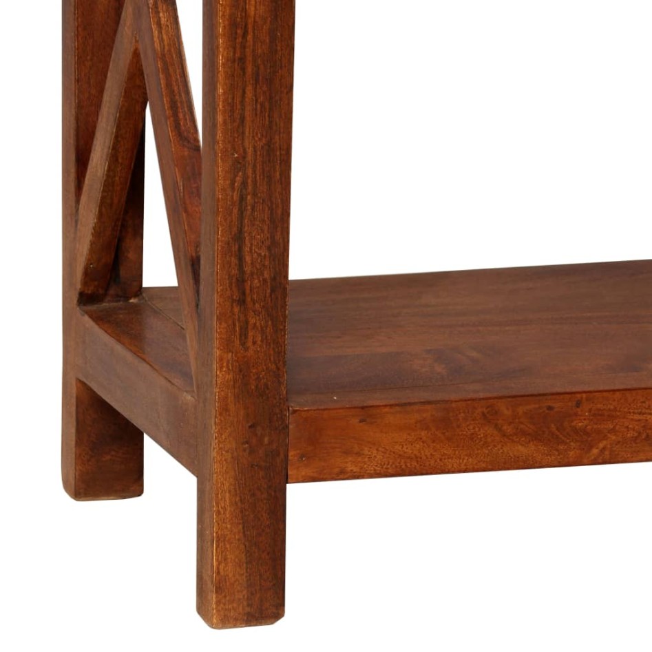 Estantería de madera maciza de acacia acabado miel 60x30x160