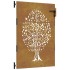 Puerta de jardín acero corten diseño árbol 85x150