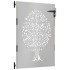 Puerta de jardín acero corten diseño árbol 85x150