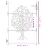 Puerta de jardín acero corten diseño árbol 85x150